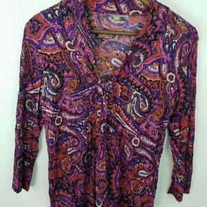 Jones New York Sport Paisley Top Size M